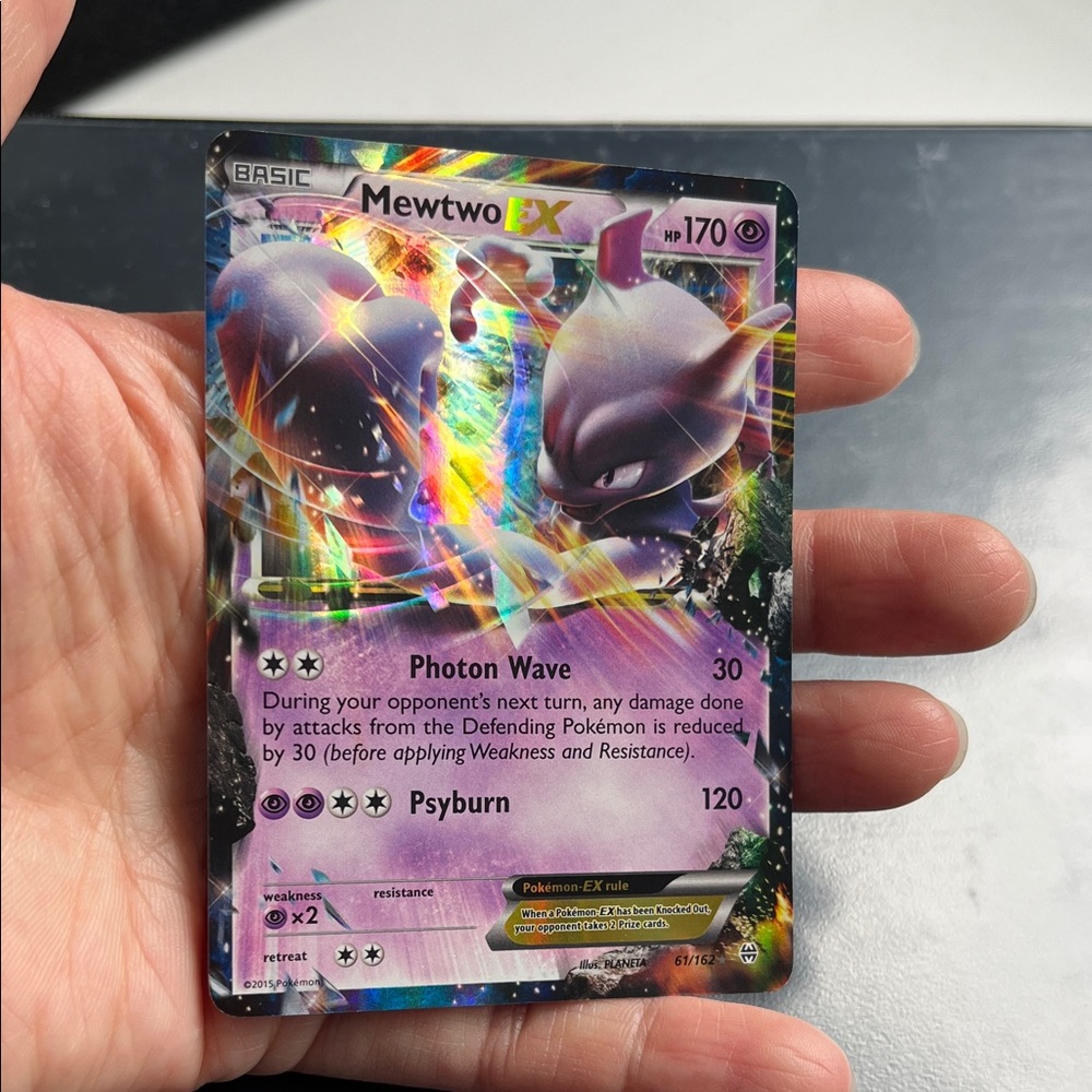 Pokemon Mewtwo EX Holographic Trading Card - Multicolor